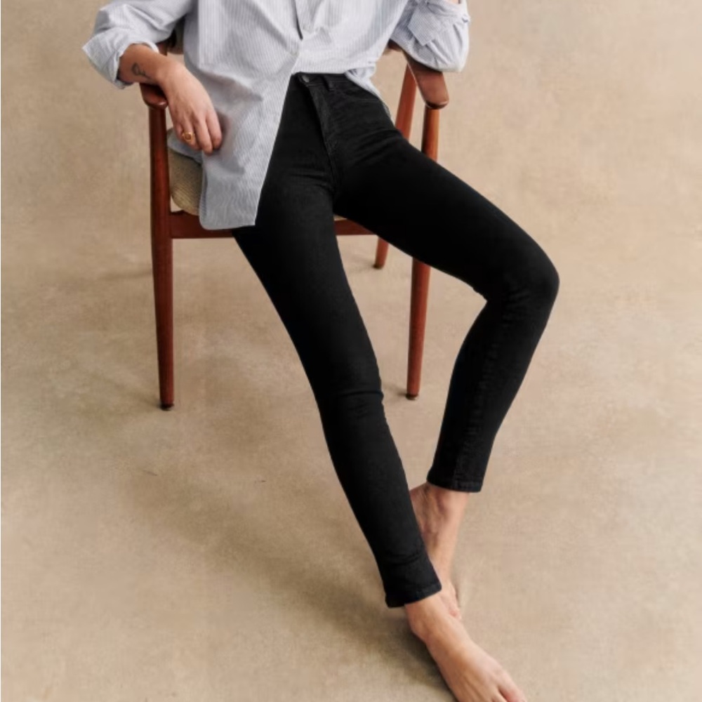 Sezane slim parfait black jeans